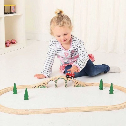 Детска дървена играчка BigJigs Three Arch Bridge Мост с три арки | P88692