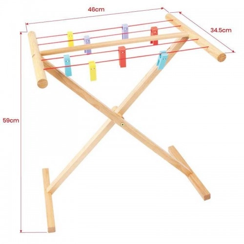 Детска дървена играчка BigJigs Clothes Airer Сушилник за дрехи | P88707