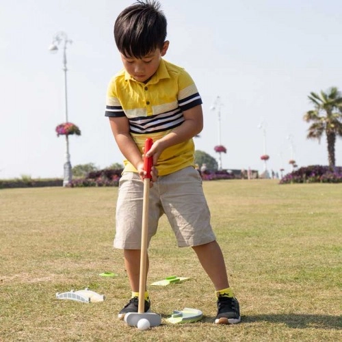 Детска дървена игра BigJigs Crazy Golf „Луд“ голф | P88742