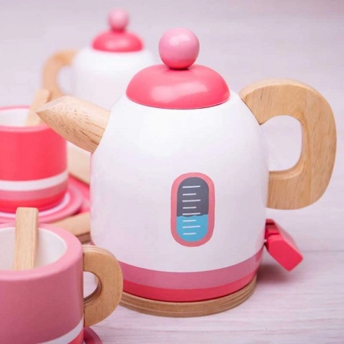 Детска дървена играчка BigJigs Pink Kettle Розов чайник | P88789