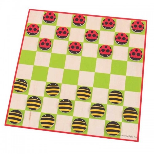 Детска дървена игра BigJigs Ladybird and Bee Draughts | P88872