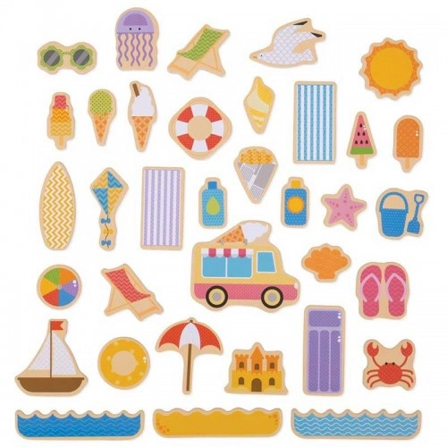 Детска дървена играчка BigJigs Seaside Magnets | P88946