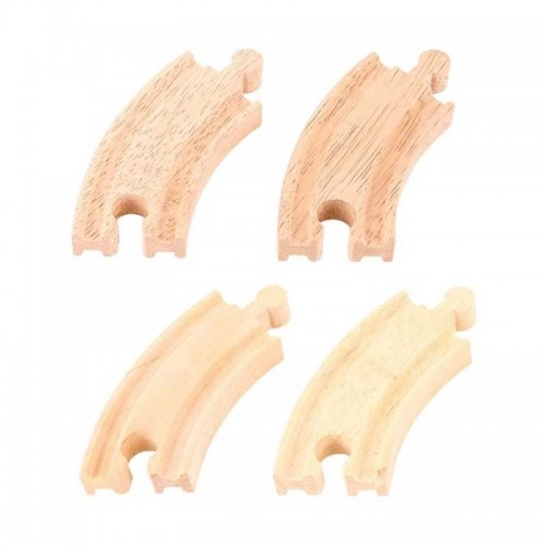 Детска дървена играчка BigJigs Short Curves Pack of 4 | P88985