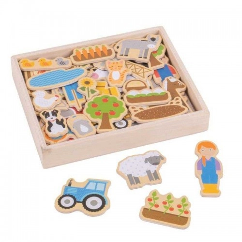 Детска дървена играчка BigJigs Farm Magnets | P89014