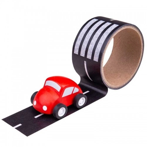 Детска играчка BigJigs Runway Tape с дървено автомобилче | P89019