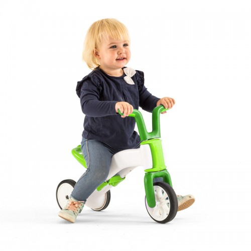 Детско колело за балансиране Chillafish Bunzi 2, 2в1, зелено | P89039