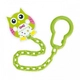 Бебешки клипс за залъгалка със синджир Canpol Owls зелен 