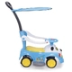 Детска кола за бутане с дръжка Moni Panda синя  - 2