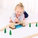 Детска дървена играчка BigJigs Clickety Clack Bridge Тракащ мост  - 3