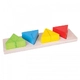 Детска дървена играчка BigJigs Triangle Fraction Board  - 2