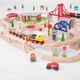 Детска дървена играчка BigJigs Freight Train Set Товарен влак  - 2