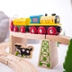 Детска дървена играчка BigJigs Mountain Railway Set  - 9