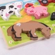 Детски дървен пъзел BigJigs Chunky Lift Out Farm Puzzle Ферма  - 3