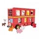 Детска дървена играчка BigJigs Red Bus Sorter Червен автобус  - 1