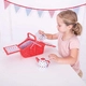 Детски комплект за игра BigJigs Spotted Basket Tea Set  - 4