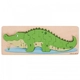 Детски дървен пъзел BigJigs Crocodile Number Puzzle Крокодил 