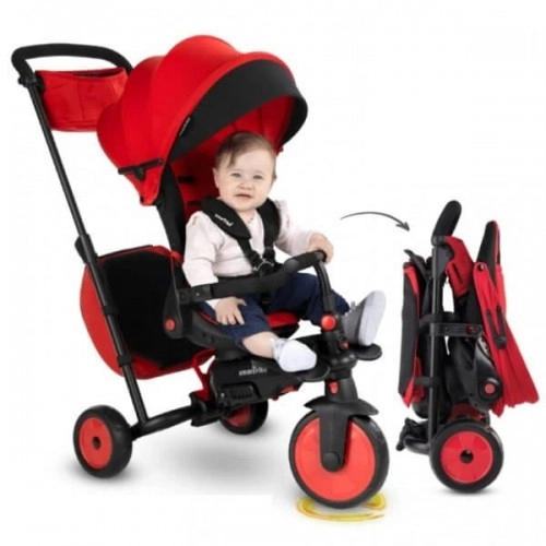 Бебешка сгъваема триколка Smart Trike 700 J, червена | P89272