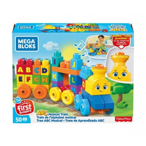 Детски игрален комплект Mega Bloks Влакче с букви | P89385