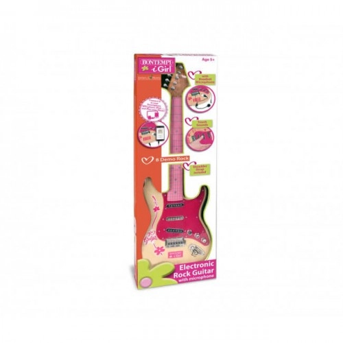 Детска електрическа китара с презрамка и микрофон I Girl | P89412