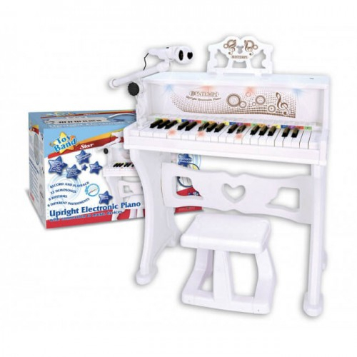 Детско пиано с микрофон и табуретка с USB и Bluetooth Bontempi | P89414