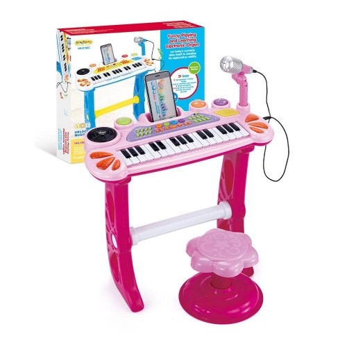 Детско пиано със столче и микрофон Ocie Funny Playing 31 клавиша | P90265