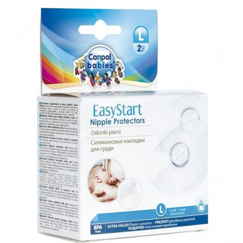 Силиконови протектори за зърна Canpol babies L, Easy Start | P90384