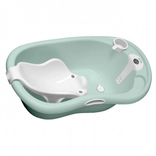 Бебешка вана Lavera Mint с вграден термометър и подложка | P90659