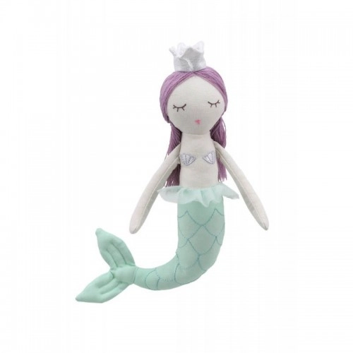 Детска Парцалена кукла Русалка с лилава коса Wilberry 28 см. | P90927