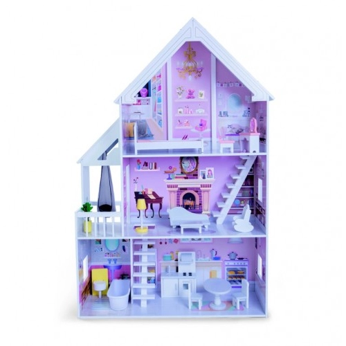 Дървена къща за кукли с обзавеждане Cindаrella 4127 | P91432
