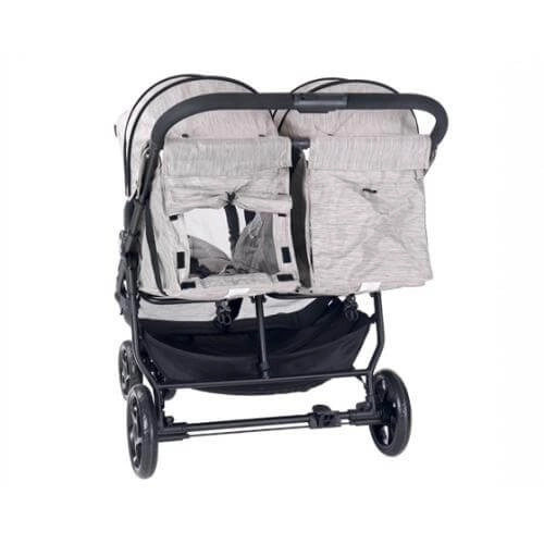 Бебешка количка за близнаци KikkaBoo Happy 2 2020 Light Grey | P92008