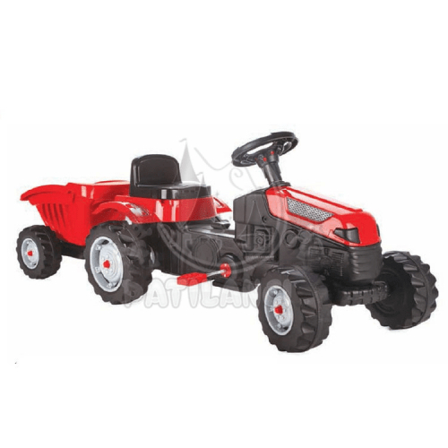 Pilsan Трактор Active с ремарке червен | P24722