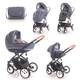 Детска количка Lorelli Mia Light&Dark Blue 3в1 Въздушни Гуми 