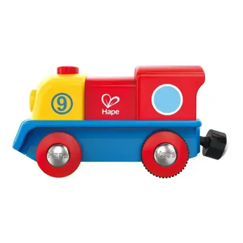 Детска играчка Цветно локомотивче с батерия Hape | P92439