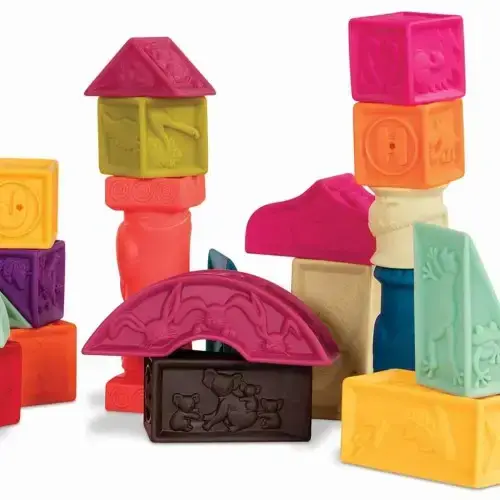 Детски комплект меки кубчета Battat с форми  - 1
