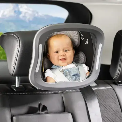 Огледало за наблюдение в автомобил Reer BabyView LED | P92675