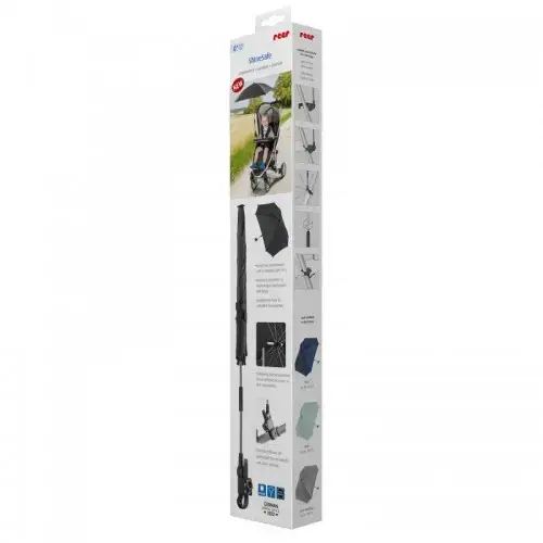 Универсален чадър за количка Reer ShineSafe, сив меланж | P92680