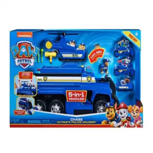 Игрален комплект Paw Patrol с превозни средства на Chase 5в1 | P92718