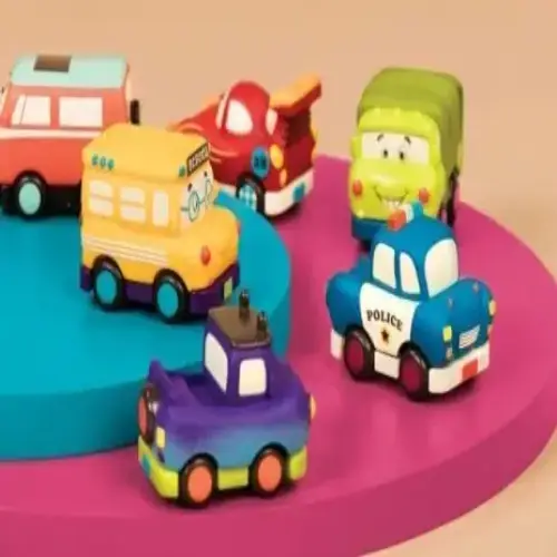 Детска играчка - Мини пулбек полицейска кола - Battat  - 2