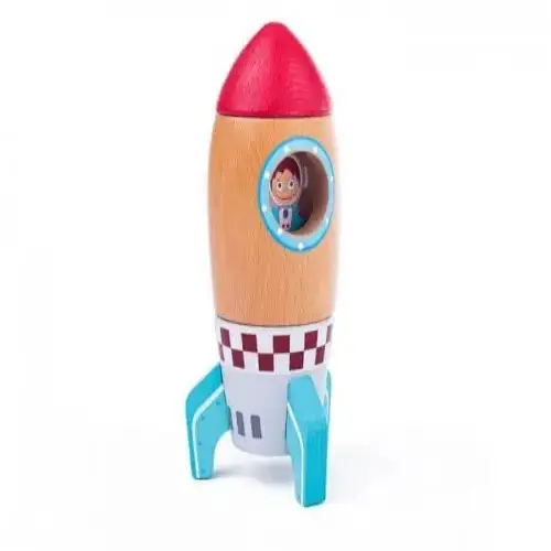 Детска играчка - Дървена ракета BigJigs | P93340