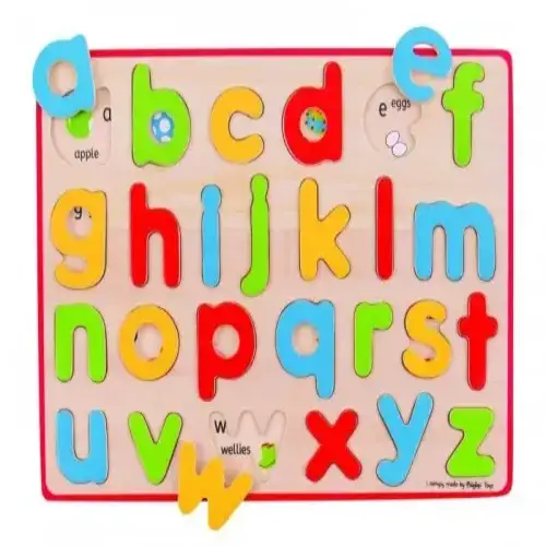 Детски дървен пъзел BigJigs Английската азбука | P93350