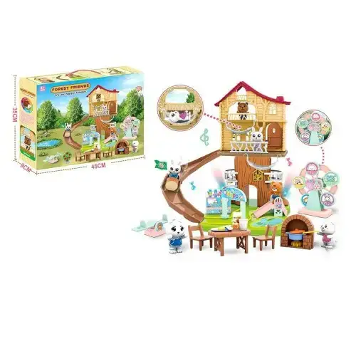 Детска играчка-Къща на дърво с фигури Ocie Forest Friends | P93710