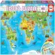 Детски пъзел Educa - Световна карта със забележителности  - 1