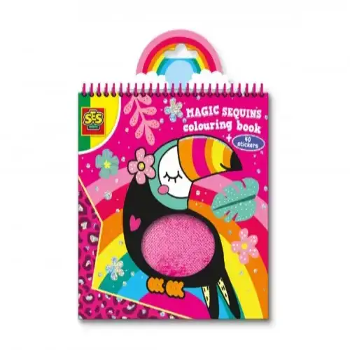 Детска книжка за оцветяване SES, вълшебни пайети | P93965