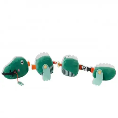 Детска плюшена играчка - Крокодил с катарама и копче SES | P94019