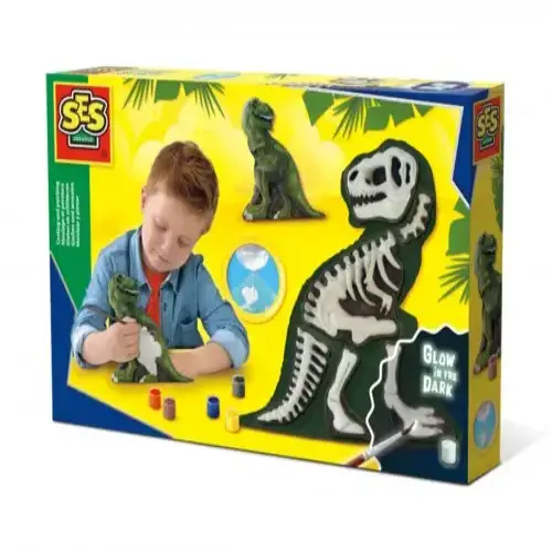 Детски комплект - Скелет на Т-Рекс за отливане и рисуване SES | P94074