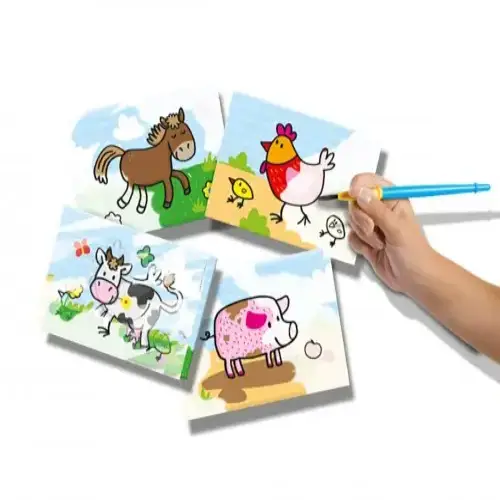 Детски комплект - Оцвети с вода животните от фермата SES | P94084