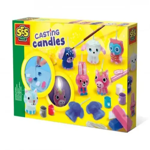 Детски комплект - Направи си свещи с брокат SES | P94826