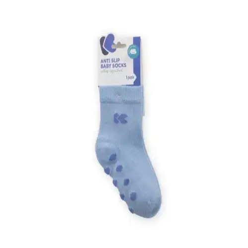 Бебешки памучни чорапи против подхлъзване Blue 6-12 месеца | P94963