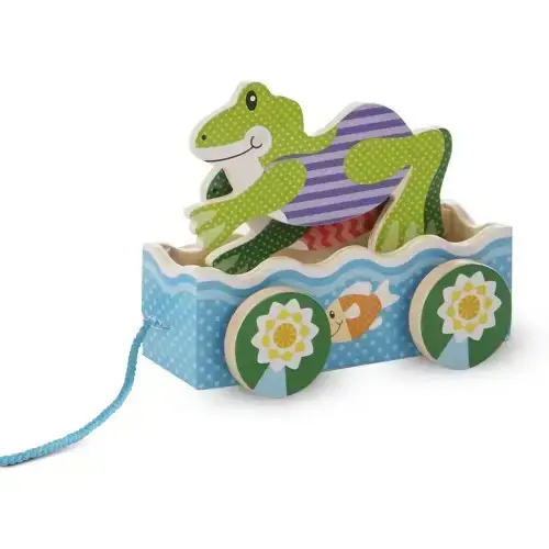Детска играчка за дърпане Melissa and Doug Приятелски жаби | P95115