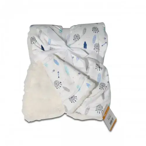 Бебешко одеяло Cangaroo Shaggy 105/75 см - син | P95144